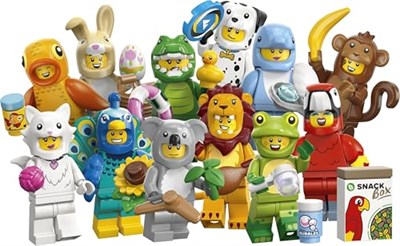 LEGO Minifigures Hayvanlar Seri 28 71051 – 5 Yaş ve Üzeri Çocuklar için Papağan, Aslan ve Sevimli Tavşan Dahil 12 Sürpriz Minifigürden 1ini İçeren Yaratıcı Oyuncak Yapım Seti, Hediye Fikri (7 Parça)