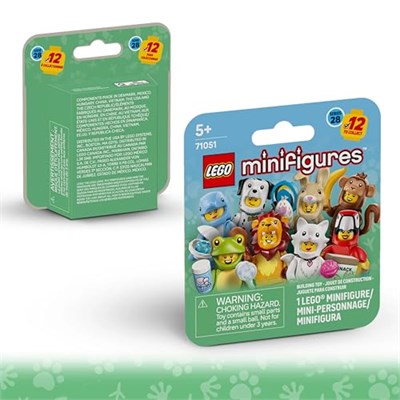 LEGO Minifigures Hayvanlar Seri 28 71051 – 5 Yaş ve Üzeri Çocuklar için Papağan, Aslan ve Sevimli Tavşan Dahil 12 Sürpriz Minifigürden 1ini İçeren Yaratıcı Oyuncak Yapım Seti, Hediye Fikri (7 Parça)