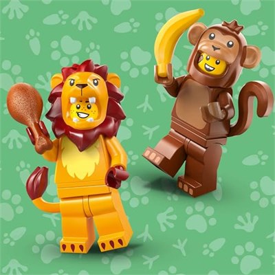 LEGO Minifigures Hayvanlar Seri 28 71051 – 5 Yaş ve Üzeri Çocuklar için Papağan, Aslan ve Sevimli Tavşan Dahil 12 Sürpriz Minifigürden 1ini İçeren Yaratıcı Oyuncak Yapım Seti, Hediye Fikri (7 Parça)