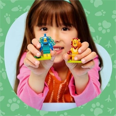 LEGO Minifigures Hayvanlar Seri 28 71051 – 5 Yaş ve Üzeri Çocuklar için Papağan, Aslan ve Sevimli Tavşan Dahil 12 Sürpriz Minifigürden 1ini İçeren Yaratıcı Oyuncak Yapım Seti, Hediye Fikri (7 Parça)