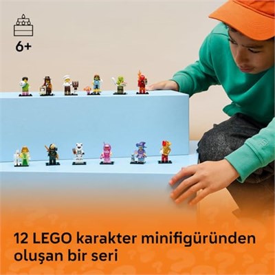 LEGO Minifigures Seri 29 71052-6 Yaş ve Üzeri Kız ve Erkek Çocuklar için Aksesuarlarıyla Birlikte Gelen 12 Karakterden 1ini İçeren Yaratıcı Oyuncak Yapım Seti, Sürpriz Hediye Fikri (8 Parça)
