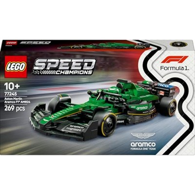 LEGO Speed Champions Aston Martin Aramco F1 AMR24 Yarış Arabası 77245 – 10 Yaş ve Üzeri için Koleksiyonluk Sürücü Minifigürü İçeren Yapım ve Sergileme Seti, Babalar Günü Hediyesi (269 Parça)