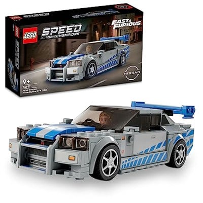LEGO Speed Champions Daha Hızlı Daha Öfkeli Nissan Skyline GT-R (R34) 76917-9 Yaş ve Üzeri Çocuklar için Yarış Arabası Modeli İçeren Koleksiyonluk ve Sergilenebilir Model Yapım Seti (319 Parça)