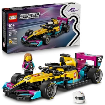 LEGO Speed Champions F1 ACADEMY LEGO Yarış Arabası 77258 | 10 Yaş ve Üzeri Çocuklar için Kıyafetli ve Kasklı Minifigür İçeren Oyuncak Yapım Seti, Hediye Fikri (201 Parça)