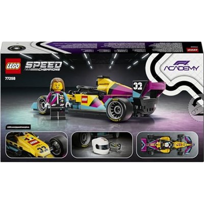 LEGO Speed Champions F1 ACADEMY LEGO Yarış Arabası 77258 | 10 Yaş ve Üzeri Çocuklar için Kıyafetli ve Kasklı Minifigür İçeren Oyuncak Yapım Seti, Hediye Fikri (201 Parça)