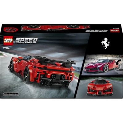 LEGO Speed Champions Ferrari SF90 XX Stradale Spor Araba 77254-9 Yaş ve Üzeri Çocuklar için Minifigür İçeren Ferrari Kıyafetli Minifigür İçeren Yaratıcı Oyuncak Yapım Seti, Hediye Fikri (339 Parça)
