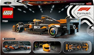 LEGO Speed Champions McLaren F1 Team MCL38 Yarış Arabası 77251 – 10 Yaş ve Üzeri Kız ve Erkek Çocukları ile Yetişkin Motorseverler için Sürücü Minifigürü İçeren Yapım ve Sergileme Seti (269 Parça)