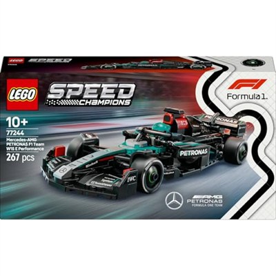 LEGO Speed Champions Mercedes-AMG F1 W15 Yarış Arabası 77244 – 10 Yaş ve Üzeri Kız ve Erkek Çocukları için Koleksiyonluk Sürücü Minifigürü İçeren Yapım Seti ve Sergileme Seti (267 Parça)