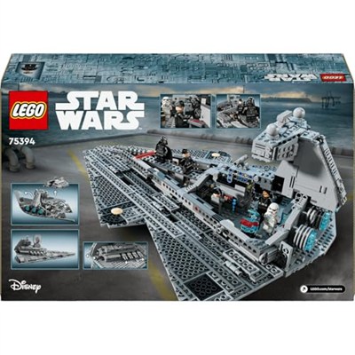 LEGO Star Wars™ İmparatorluk Yıldız Destroyeri 75394 – 10 Yaş ve Üzeri Çocuklar için Yıldız Gemisi Modeli İçeren Oyuncak Yapım Seti (1555 Parça)