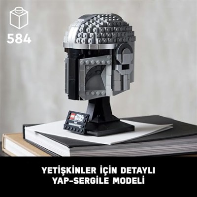 LEGO Star Wars™ Mandalorian™ Kaskı 75328 - Yetişkinler için Koleksiyonluk Sergileme Modeli Yapım Seti (584 Parça)