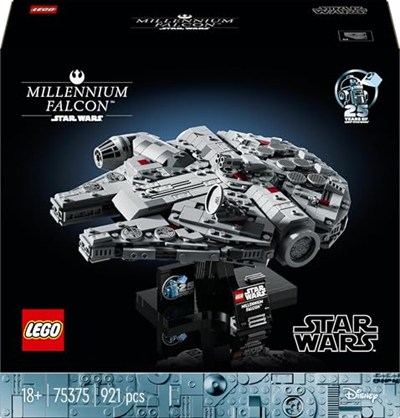 LEGO Star Wars Millennium Falcon 75375 – Star Wars Seven Yetişkin Kadınlar ve Erkekler için İnşa Edilebilen Koleksiyonluk Yaratıcı Starship Model Yapım Seti, Doğum Günü Hediyesi Fikri (921 Parça)