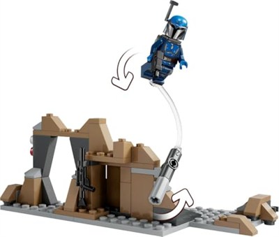LEGO Star Wars: The Mandalorian Mandalore Pususu Savaş Paketi 75373-6 Yaş ve Üzeri Çocuklar için 4 Minifigür İçeren Koleksiyonluk Yaratıcı Oyuncak Yapım Seti (109 Parça)