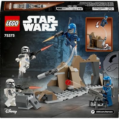 LEGO Star Wars: The Mandalorian Mandalore Pususu Savaş Paketi 75373-6 Yaş ve Üzeri Çocuklar için 4 Minifigür İçeren Koleksiyonluk Yaratıcı Oyuncak Yapım Seti (109 Parça)