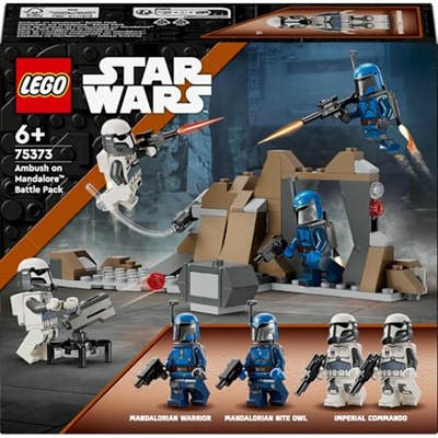 LEGO Star Wars: The Mandalorian Mandalore Pususu Savaş Paketi 75373-6 Yaş ve Üzeri Çocuklar için 4 Minifigür İçeren Koleksiyonluk Yaratıcı Oyuncak Yapım Seti (109 Parça)