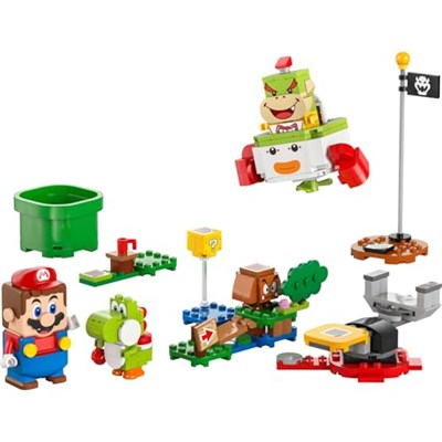 LEGO Super Mario İnteraktif LEGO Mario ile Maceralar 71439-6 Yaş ve Üzeri Kız ve Erkek Çocukları için Yoshi Oyuncağı ile Bowser Jrın Araba Seti, Oyun Severlere Doğum Günü Hediyesi Fikri (218 Parça)