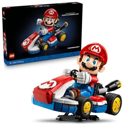 LEGO Super Mario: Mario Kart – Mario ve Standard Kart 72037 | Yetişkinler için İnşa Edilebilen Mario Figürü İçeren Koleksiyonluk Sergileme Modeli Yapım Seti, Hediye Fikri (1972 Parça)