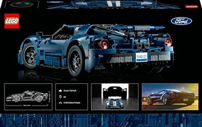 LEGO Technic 2022 Ford GT 42154 - Yetişkinler için Sergilenebilecek bir Supercar Modeli İçeren Sürükleyici bir Yaratıcı Model Yapım Seti (1466 Parça)