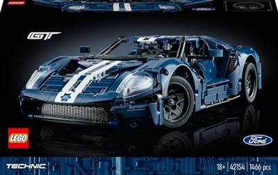 LEGO Technic 2022 Ford GT 42154 - Yetişkinler için Sergilenebilecek bir Supercar Modeli İçeren Sürükleyici bir Yaratıcı Model Yapım Seti (1466 Parça)