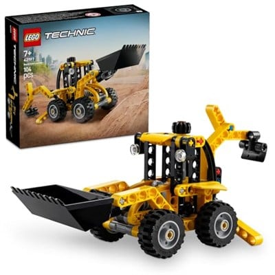 LEGO Technic Kazıcı Yükleyici 42197 – 7 Yaş ve Üzeri Kız ve Erkek Çocukları için Arka Kazıcı, Kepçe ve Dengeleyici İçeren Yapım Seti, Hediye Fikri (104 Parça)