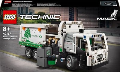 LEGO Technic Mack LR Electric Çöp Kamyonu 42167-8 Yaş ve Üzeri Çocuklar için Geri Dönüşüm Temalı Koleksiyonluk Yaratıcı Oyuncak Model Yapım Seti, Doğum Günü Hediyesi Fikri (503 Parça)