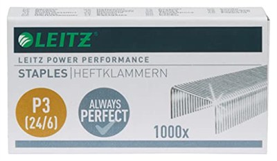 Leitz Power Performance zımba teli P3, 1000 adet, galvanizli, 55700000 24/6 mm