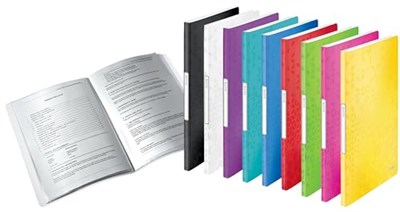 Leitz WOW A4 Sunum Dosyası, Metalik Mor, 20 Şeffaf Poşetli, 40 A4 Sayfa Kapasiteli, 46310062