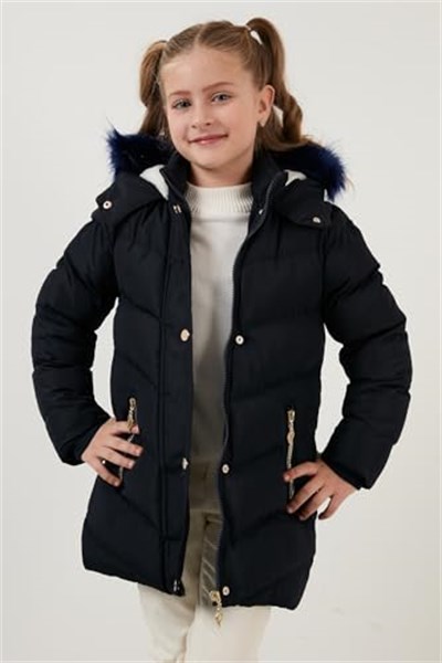 Lela Peluş Astarlı Yakası Suni Kürklü Çıkarılabilir Kapüşonlu Kışlık Mont Kız Çocuk MONT 5761908 - Seçenekler: 5 Yıl, 6 Yıl, 7 Yıl, 11 Yıl, 12 Yıl