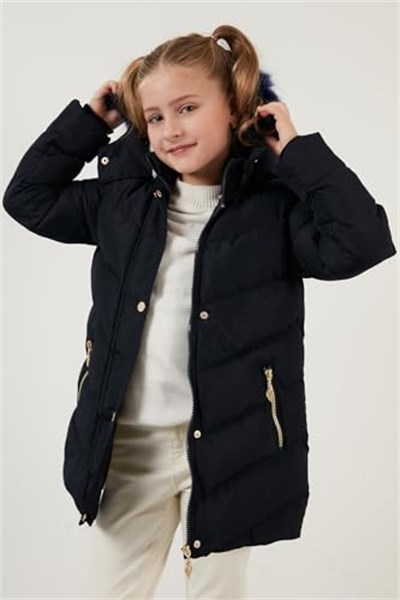 Lela Peluş Astarlı Yakası Suni Kürklü Çıkarılabilir Kapüşonlu Kışlık Mont Kız Çocuk MONT 5761908 - Seçenekler: 5 Yıl, 6 Yıl, 7 Yıl, 11 Yıl, 12 Yıl