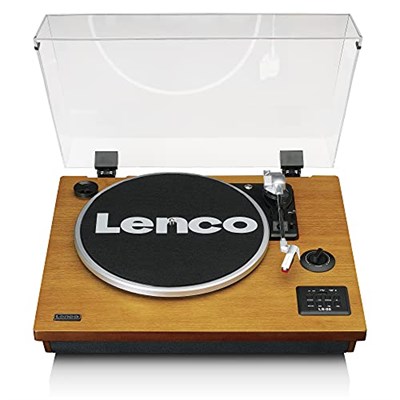 Lenco LS-55 pikap entegre hoparlörlü - Bluetooth alıcısı - MP3ten doğrudan kodlama - 2 x 5 Watt RMS - USB girişi - AUX - kahverengi