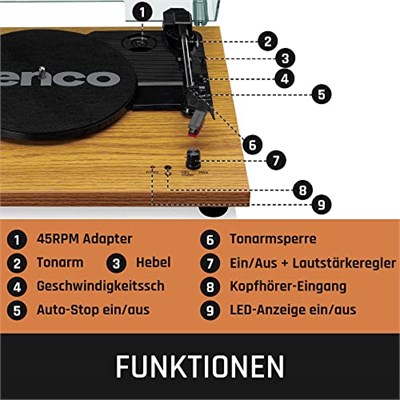 Lenco Pikap LS-10 - Entegre Hoparlörlü Pikap LS-10WD
