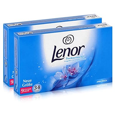 Lenor Kurutma bezleri Aprilfrisch 34 bez - kurutma makinesinde çamaşır bakımı (2li paket)