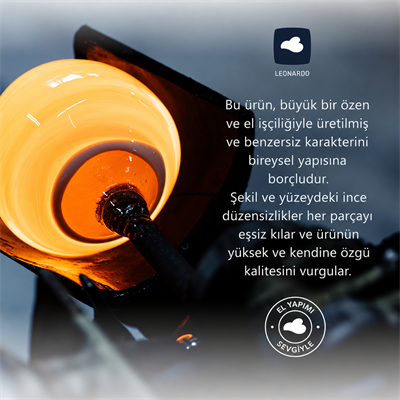 Leonardo Occhi Blu El Yapımı Premium Dekoratif Vazo 21 cm