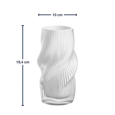 Leonardo Verdi El Yapımı Dekoratif Beyaz Vazo 19 cm