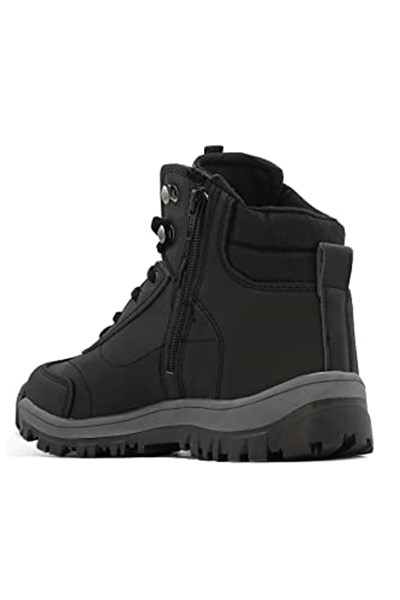 LETAO- Erkek Çocuk Soğuga Dayanıklı Fermuarlı Kürklü Trekking Bot