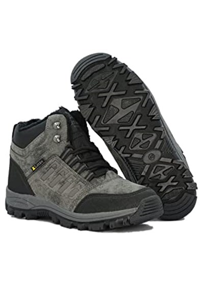 LETAO-Fermuarlı Kürklü Unisex Trekking Bot Soğuga Dayanıklı