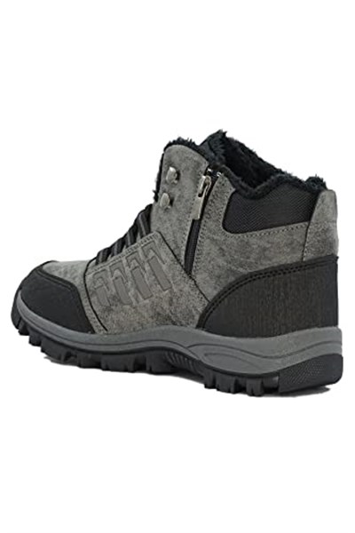 LETAO-Fermuarlı Kürklü Unisex Trekking Bot Soğuga Dayanıklı