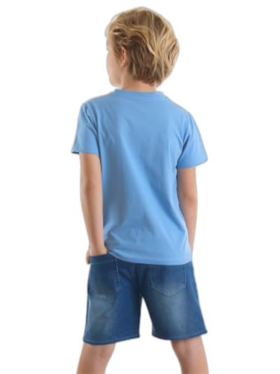 Lets Play Erkek Çocuk T-shirt Denim Şort Takım