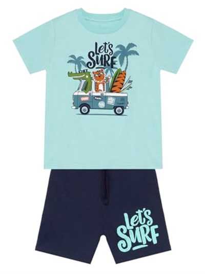 Lets Surf Erkek Çocuk T-shirt Şort Takım