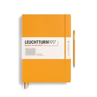 Leuchtturm1917 Master Klasik (A4+), 235 Sayfa Not Defteri, Kareli, Gündoğumu Sarı