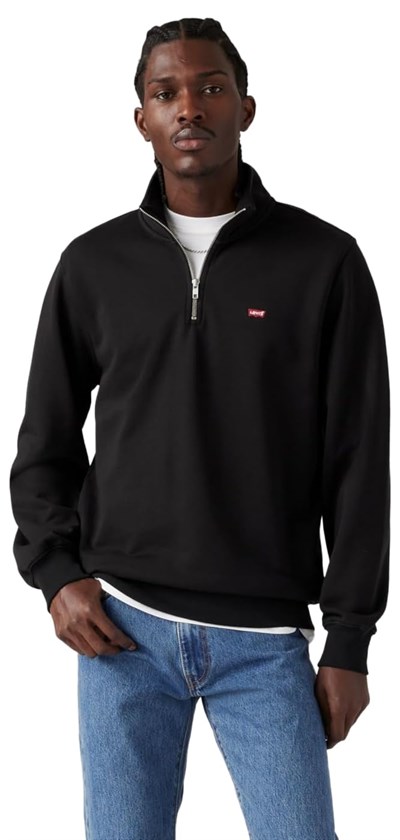 Levis Original Housemark 1/4 Zip Up Sweatshirt Erkek