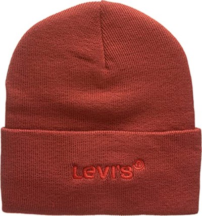 Levis® Wordmark Beanie Mattrot Tek Beden