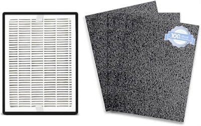 LEVOIT LV-H126 Hava Temizleyici Yedek Filtre, HEPA Filtre, Yüksek Verimli Aktif Karbon Filtre, 3 Ekstra Ön Filtre, LV-H126-RF, Siyah