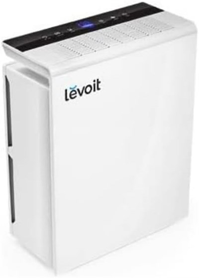 Levoit Otomatik Mod Zamanlayıcı Uyku Modlu, 230 m3/h Cadr HEPA ve Aktif Karbon Filtreli Hava Temizleyici, Beyaz