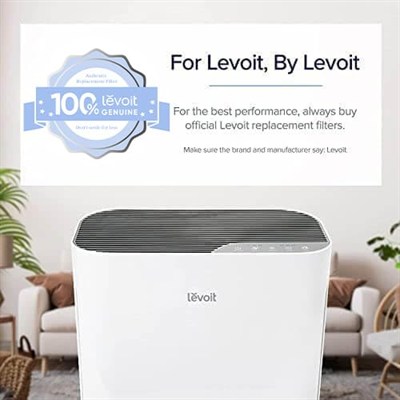 LEVOIT Vital100 Hava Temizleyici Değiştirme, Gerçek HEPA Yüksek Verimli Aktif Karbon Filtre, Vital 100-RF, 2li Paket, Beyaz