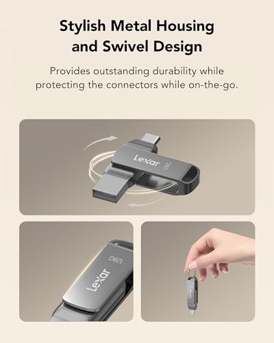 Lexar 128GB JumpDrive Dual Drive D400 USB 3.1 Type-C Flash Sürücü