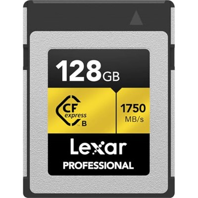 Lexar 128GB Profesyonel CFexpress Tip B Hafıza Kartı GOLD Serisi, 1750MB/sye Kadar Okuma, Ham 8K Video Kaydı, PCIe 3.0 ve NVMeyi destekler (LCXEXPR128G-RNENG)