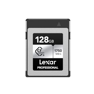 Lexar 128GB Profesyonel CFexpress Tip B Gümüş Serisi Hafıza Kartı, Fotoğrafçılar, Videografçılar, 1750/1300 MB/snye kadar, 8K Video (LCXEXSL128G-RNENG)