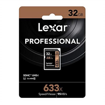 Lexar 32GB 633X Professional SDHC UHS-1 (Class 10) U1 - Seçenekler: 32 GB, 64 GB, 128GB