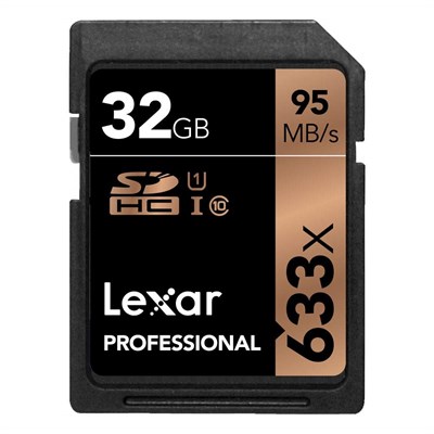 Lexar 32GB 633X Professional SDHC UHS-1 (Class 10) U1 - Seçenekler: 32 GB, 64 GB, 128GB