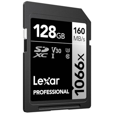 Lexar Professional 128GB 1066x SDXC UHS-I Kart, up to 160MB/s read 120MB/s write C10 V30 U3, Standart